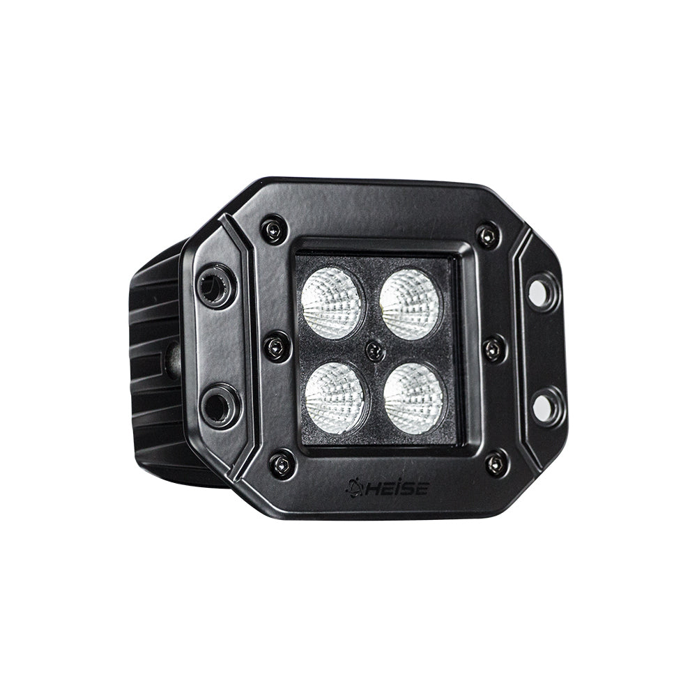 Heise LED Cube Light (3" - 12W - Flush Mount - Flood Beam)