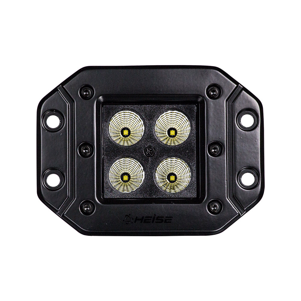 Heise LED Cube Light (3" - 12W - Flush Mount - Flood Beam)