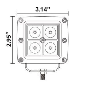 Heise Infinite RGB LED Cube Light (3" - 13W - 4 LED - Spot Beam)