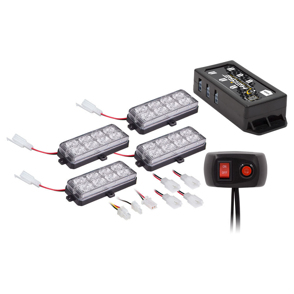 Heise Municipality LED Grill Strobe Kit (4 Piece - Amber)